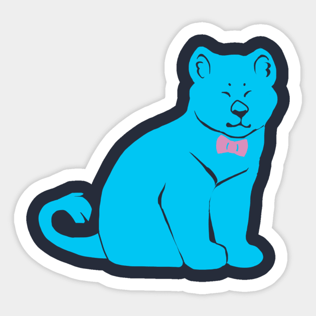 happy trans lion Sticker by raychromatic